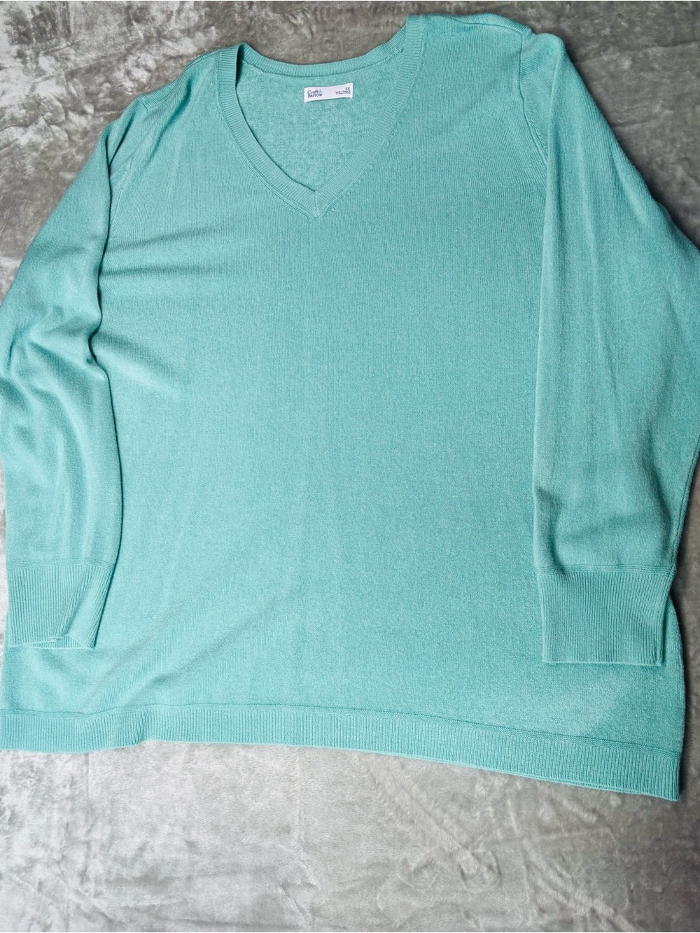 Women’s Croft & Barrow V-Neck Sweater Mint Green
